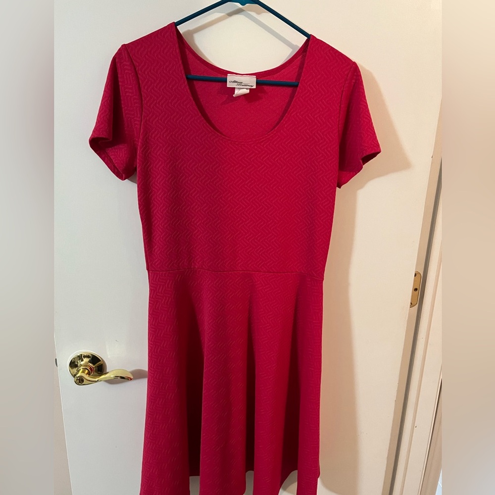 Allison Brittney Vibrant Pink Mini Dress medium flare